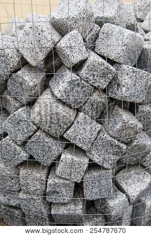Cubes Of Granite Of The Val Genova Area Close To Madonna Di Campiglio