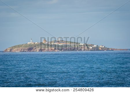 Saaidia Island And Waves And Rocks