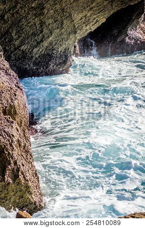 Saaidia Island And Waves And Rocks