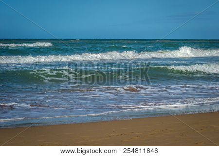 Saaidia And Waves And Rocks