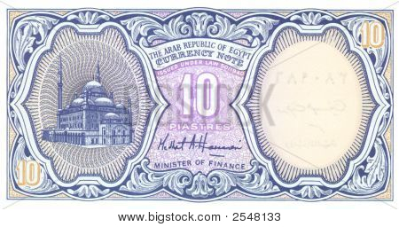 Bill 10 piastre z Egiptu