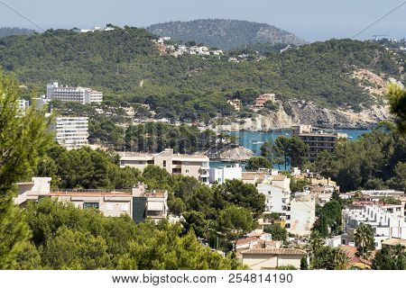 View To The Town Of Peguera On The Island Of Mallorca
