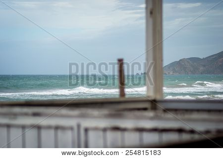 Saaidia Beach And Waves From Restaurant