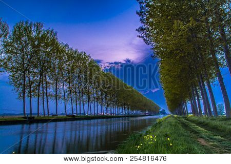 The Channel Cavour Is The Principal Channel For The Irrigation Of The Risaies Of The Novarese