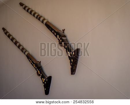 Two Moroccan Traditional Gund On A Wall