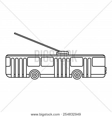 Trolleybus Icon. Outline Illustration Of Trolleybus Icon For Web Design