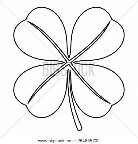 Four Leaf Clover Leaf Icon. Outline Illustration Of Four Leaf Clover Leaf Icon For Web
