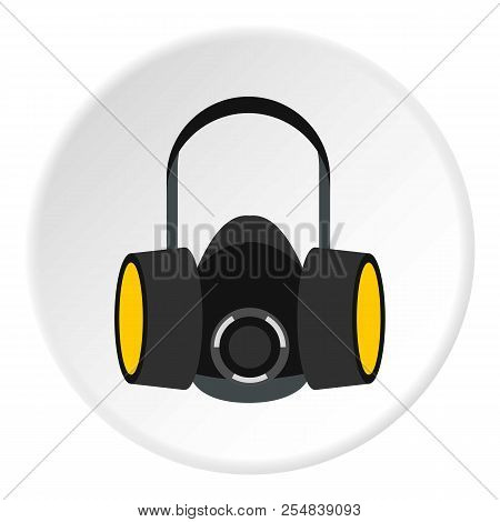 Gas Half Mask Icon. Flat Illustration Of Gas Half Mask Icon For Web