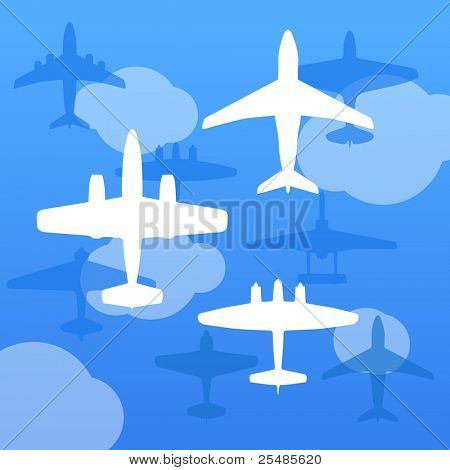 Sfondo di aeroplani