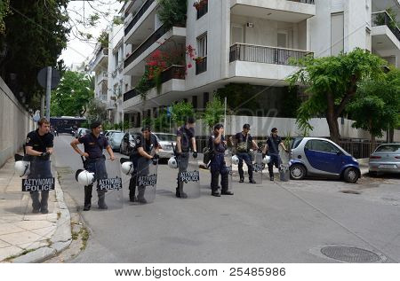 ATHENS, Řecko - 15. června: generální stávka proti nové 40.36 miliard dolarů úsporný program zvyšování daní