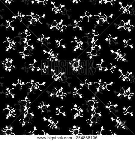 Ufo Military Camouflage Seamless Pattern In Black, Grey And White Colors