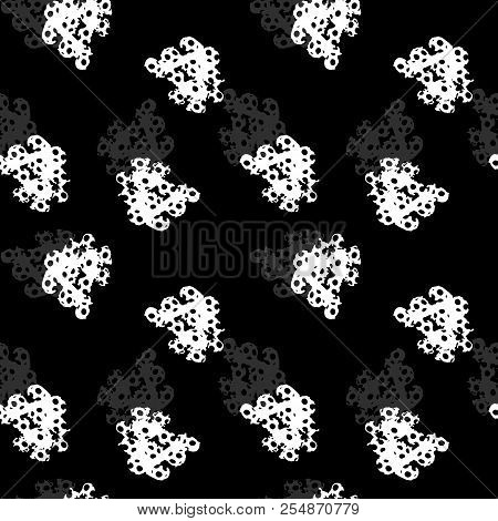 Ufo Military Camouflage Seamless Pattern In Black, Grey And White Colors