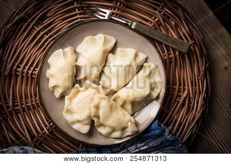 Homemade Dumplings With Cheese.