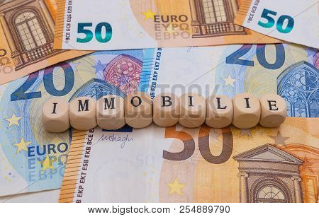 Property Letters Money Finances Banknotes Wooden Conceps