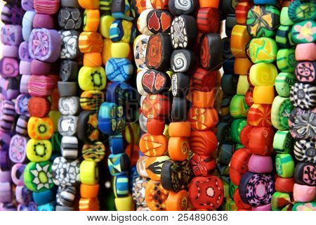 Polymer Clay Hipster Beads On Street Market