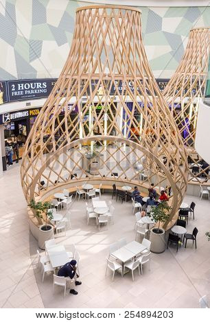 Johannesburg, South Africa, 22 August - 2018: Interior Of Modern Mall In Africa.