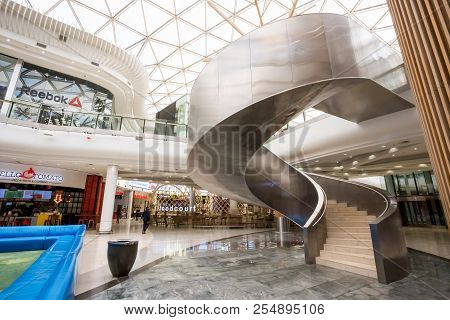 Johannesburg, South Africa, 22 August - 2018: Interior Of Modern Mall In Africa.