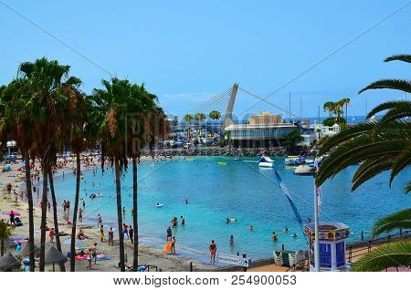 Tenerife,canary Islands,spain - August 3, 2018. View Of Playa La Pinta In Puerto Colon. It Is A Smal