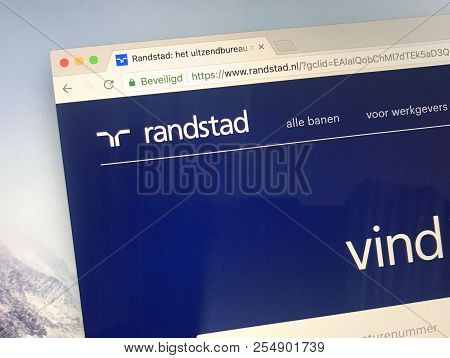 Amsterdam, The Netherlands - August 23, 2018: Website Of Randstad, A Dutch Multinational Human Resou