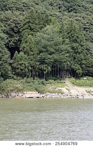 Mogami River And Sennindo In Yamagata, Japan