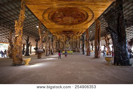 Sakon Nakhon, Thailand February 13, 2017 - Wat (temple) Tham Pha Daen, Sakon Nakhon, Thailand