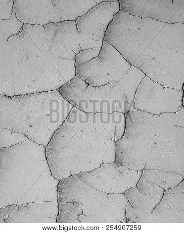 Cracked Paint On The Old Wall Deailed Texture, Background