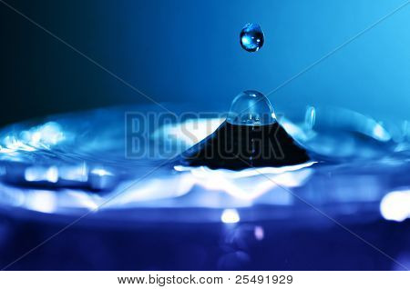 Closeup Photo Of Blue Watter Drop