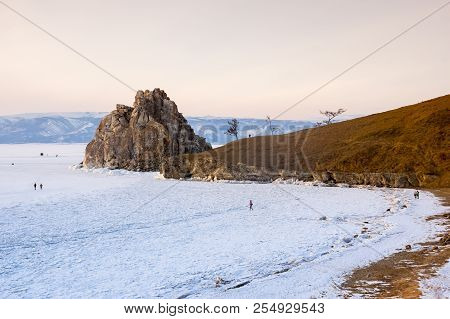 Cape Burkhan (shaman Rock) On Olkhon Island At Baikal Lake, Siberia, Russia