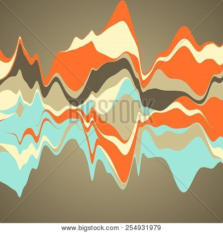 Big Data Visualization. Streamgraph. Futuristic Infographic. Inf