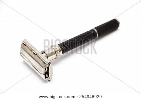 Traditional Double Edge Safety Razor Isolated On White Background