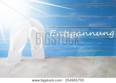 Sunny Summer Blue Background, Entspannung Means Relaxation