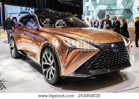 Geneva, Switzerland - March 6, 2018: Lexus Lf-1 Limitless Luxury Crossover Suv Car Showcased At The 