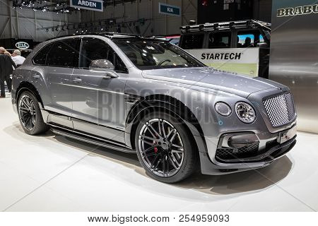 Geneva, Switzerland - March 6, 2018: Bentley Bentayga Startech 710 Performance Car Showcased At The 