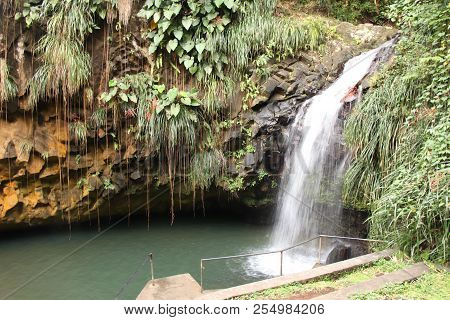 Annandale Waterfall On The Caribbean Island Of Granada