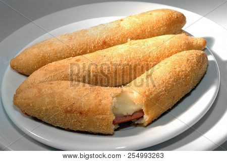 Brazilian Snack with cheese and ham