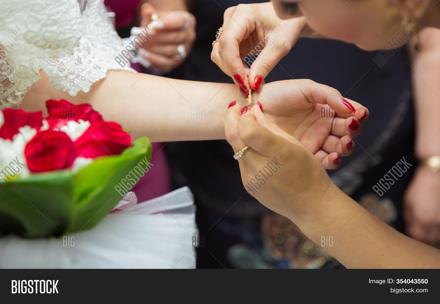 Bride Putting On Image & Photo (Free Trial) Bigstock