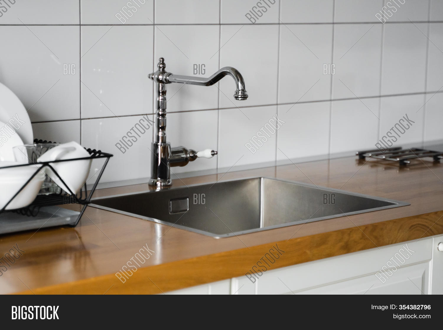 Kitchen Sink Faucet Image Photo Free Trial Bigstock
