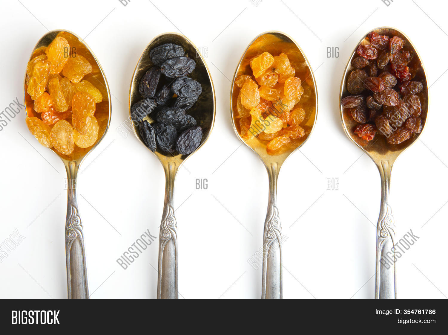 Four Spoon Raisins Image & Photo (Free Trial) Bigstock