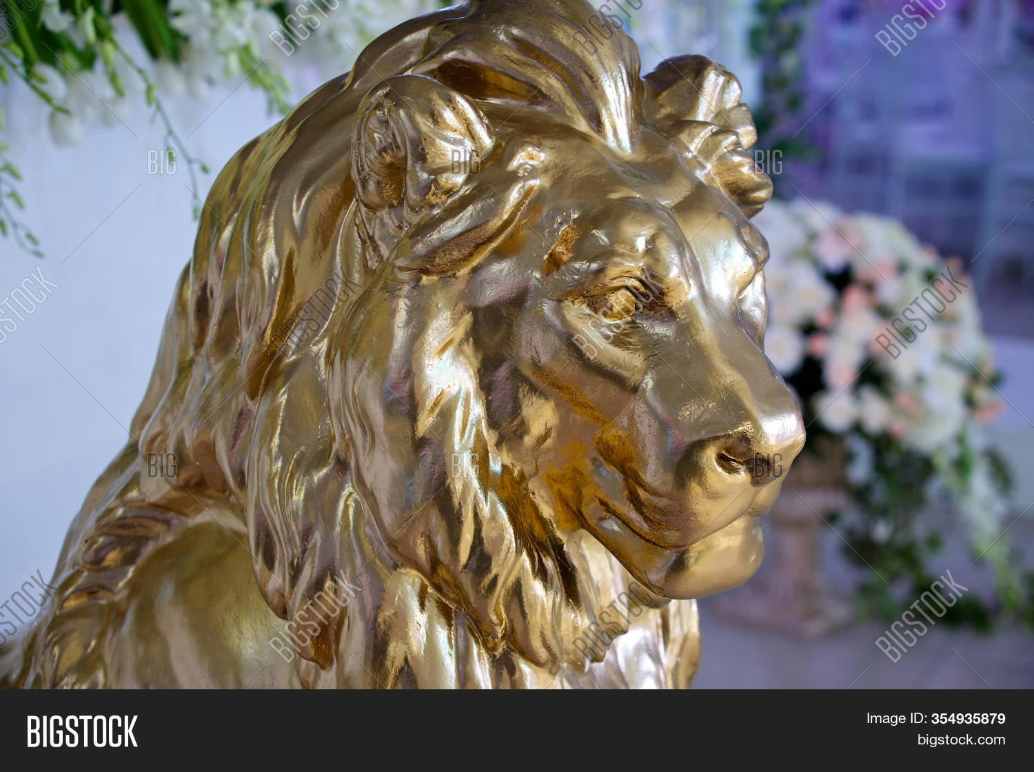 Golden Lion Statue
