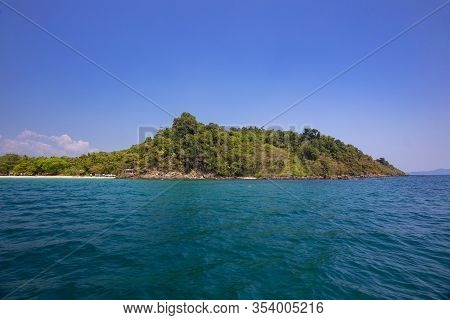 Koh Ma  Island,trang Province Thailand,cliff At Sairee Beach ,pakmeng Sea