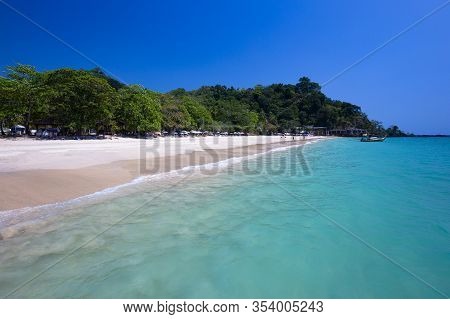 Koh Ma  Island,trang Province Thailand,cliff At Sairee Beach ,pakmeng Sea