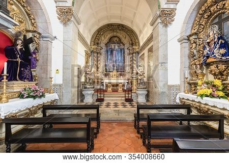 Architectural Detail Of The Interior Of The Chapel Of The Lord Of The Mareantes In Esposende, Portug