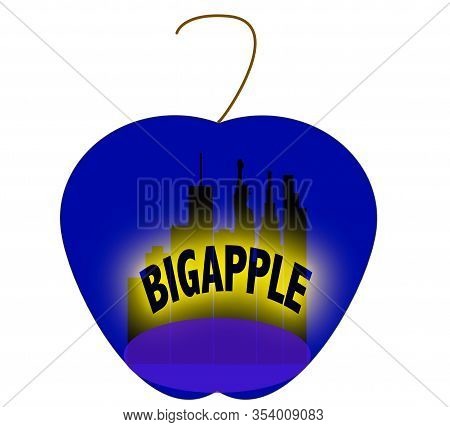 Big Apple New York City At Night