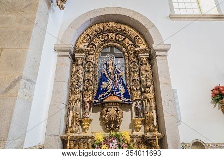 Architectural Detail Of The Interior Of The Chapel Of The Lord Of The Mareantes In Esposende, Portug