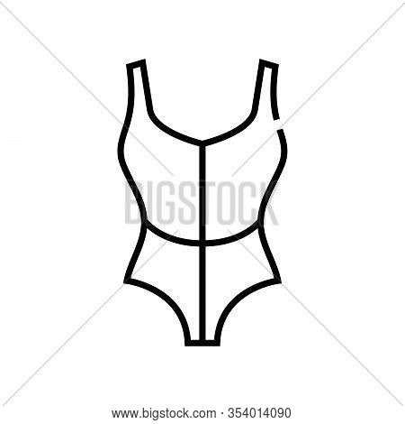 Sweam Dress Line Icon, Concept Sign, Outline Vector Illustration, Linear Symbol.