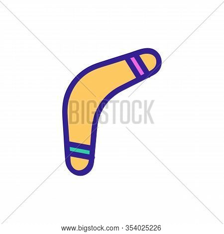 Boomerang Icon Vector. Thin Line Sign. Isolated Contour Symbol Illustration