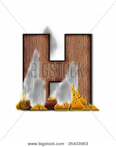 Alphabet Burning H
