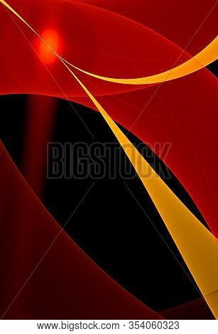 Abstract, Fractal, Computer-generated Image Of Multi-colored Geometric Shapes, Curves And Lines Rese