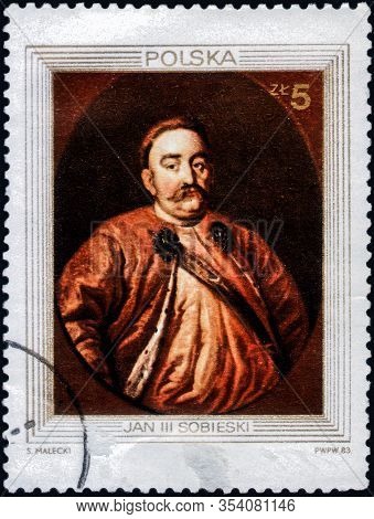 Saint Petersburg, Russia - February 20, 2020: Postage Stamp Issued In The Poland With The Image Of T