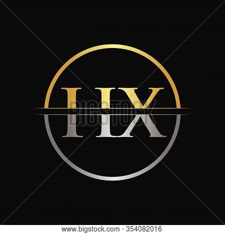 Hx Letter Type Logo Design Vector Template. Abstract Letter Hx Logo Design